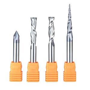 SpeTool WD-1 4 Pcs Starter Pack CNC Router Bits Set 1/4" Shank