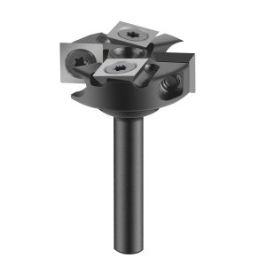SpeTool W05004 Insert Mini Surfacing & Rabbeting Flycutter 2+2 Flute Design 1-1/4" Diameter x 1/4" Shank Router Bit