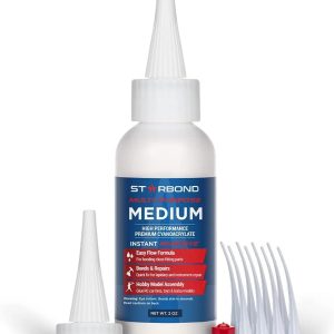 Starbond 2 oz. Medium CA Glue (Premium Cyanoacrylate Super Glue) for Quick Glue-ups, Woodworking, Woodturning, Hobby Models