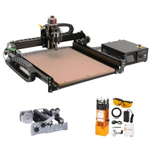 FoxAlien CNC Router 4040-XE with 40W Laser and R57 Rotary Roller Kit