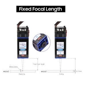 450nm 30W Laser Module Fixed Focal Length Laser Engraving Head High Speed Laser Engraver Cutter 3D Printer CNC Router Laser Module for DIY Craft Wood Leather Fabric Paper Cutting Engraving