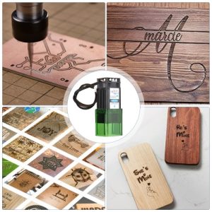 450nm 40W Laser Module with Protective Cover Adjustable Focal Length Laser Engraving Head  for DIY Craft Wood Leather Fabric Paper Cutting Engraving