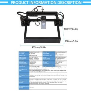 Metal Marking Engraving Machine Set With 20W Aluminum Alloy Marking Module and 5500MW Laser Module 100pcs Multicolor Aluminum Business Cards Supported GRBL