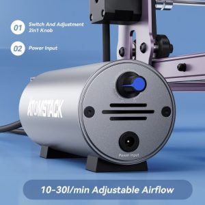 ATOMSTACK F30 10-30L/min HIgh Airflow Air Assisted System for Laser Cutting Engraving