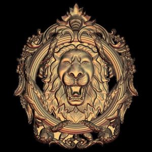 Relief Fresco Roaring Lion CNC Carving File
