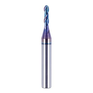 SpeTool M02008 SPE-X Extra Tool Life Coated CNC SC Spiral for Steel, Stainless Steel Metal 2-Flute 1/8" Dia x 1/4" Shank x 1/2" Cutting Length x 2" Long Ball Nose Up Cut End Mills