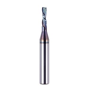 SpeTool W04006 SPE-X Extra Tool Life Coated SC Spiral Plunge 1/8" Dia x 1/4" Shank x 1/2" Cutting Length x 2" Long 2 Flute Down-Cut Router Bit
