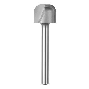 SpeTool W08007 Carbide Tipped Bowl & Tray 1/4" Radius x 3/4" Dia x 1/4" Shank x 5/8" Cutting Length x 3" Long Double Flute Router Bit
