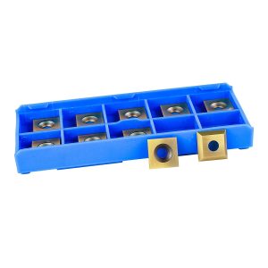 SpeTool O01004 10 Pcs ATS Coated Solid Carbide 4 Cutting Edges Insert Replacement Knife MDF, Chipboard, Solid Surface 12 x 12 x 2.2mm x 35 Deg