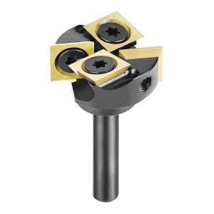 SpeTool W05001 ATS Coated Insert Mini Surfacing & Rabbeting Flycutter 2+2 Flute Design 1" Diameter x 1/4" Shank Router Bit