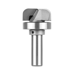 SpeTool W08006 Carbide Tipped Bowl & Tray 1/4" Radius x 1-1/4" Dia x 1/2" Shank x 1/2" Cutting Length x 2-1/2" Long Double Flute Upper Bearing Template Router Bit
