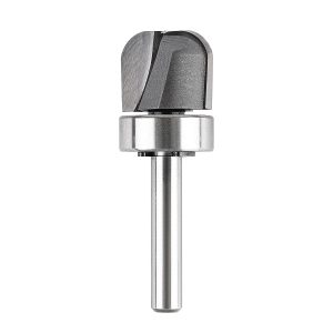 SpeTool W08005 Carbide Tipped Bowl & Tray 1/4" Radius x 3/4" Dia x 1/4" Shank x 5/8" Cutting Length x 2-1/5" Long Double Flute Upper Bearing Template Router Bit