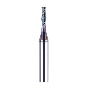SpeTool W04007 SPE-X Extra Tool Life Coated SC Spiral Plunge 1/8" Dia x 1/4" Shank x 1/2" Cutting Length x 2" Long 2 Flute Up-Cut Router Bit