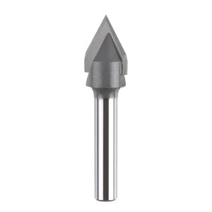 SpeTool W06001 Carbide Tipped V Groove 60 Deg 1/2" Dia x1/4" Shank x 2" Long Router Bit