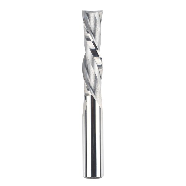SpeTool W04011 SC Spiral Plunge 1/2" Dia x 1/2" Shank x 2" Cutting Length 4" Extra Long 2 Flute Down-Cut Router Bit