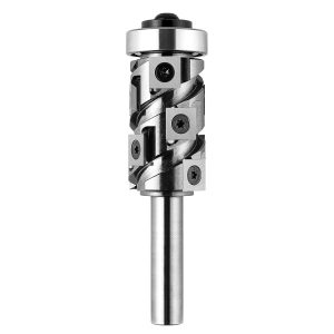 SpeTool Ranger Series W07019 Carbide Insert Flush Trim with Bottom Bearing 32mm Dia x 1/2" Shank x 50mm Cutting Length x 4" Long Template Router Bit