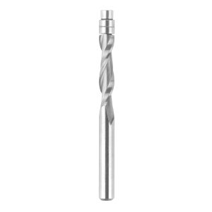 SpeTool W07004 Solid Carbide Flush Trim Up Cut 1/4" Dia x 1/4" Shank x 1-1/8" Cutting Length x 3" Extra Long Router Bit