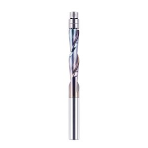 SpeTool W07004 SPE-X Extra Tool Life Coated Solid Carbide Flush Trim Up Cut 1/4" Dia x 1/4" Shank x 1-1/8" Cutting Length x 3" Extra Long Router Bit