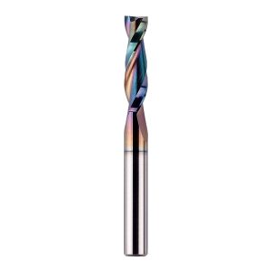 SpeTool W04005 SPE-X Extra Tool Life Coated SC Spiral Plunge 1/4" Dia x 1/4" Shank x 1" Cutting Length x 2-1/2" Long 2 Flute Up-Cut Router Bit