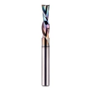 SpeTool W04004 SPE-X Extra Tool Life Coated SC Spiral Plunge 1/4" Dia x 1/4" Shank x 1" Cutting Length x 2-1/2" Long 2 Flute Down-Cut Router Bit